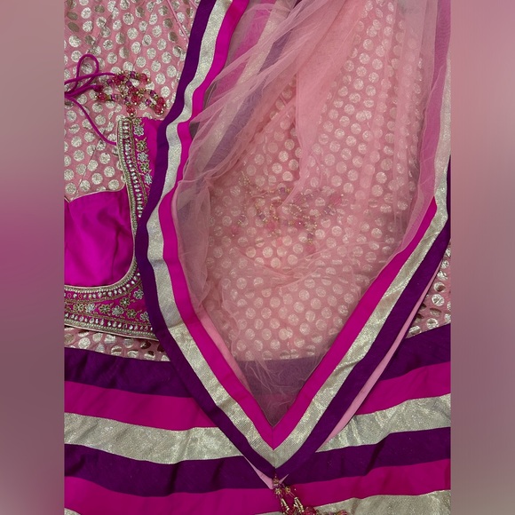 Hot Pink / Purple Lengha (Indian Dress) - Picture 5 of 10